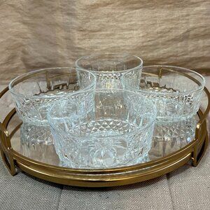 Set of 4 French crystal bowls